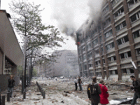 Image of bombing of government headquarters in Oslo July 22nd