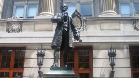 Hamilton statue at Colombia University